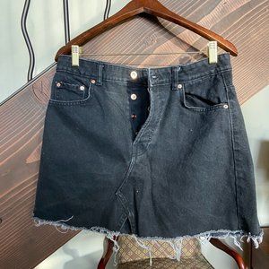 Black denim skirt size 8